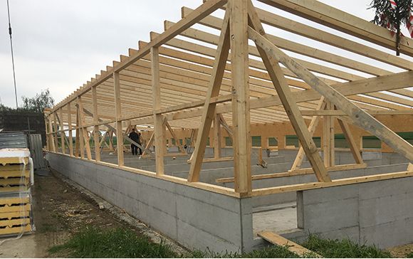 Gerüst eines Hochbau